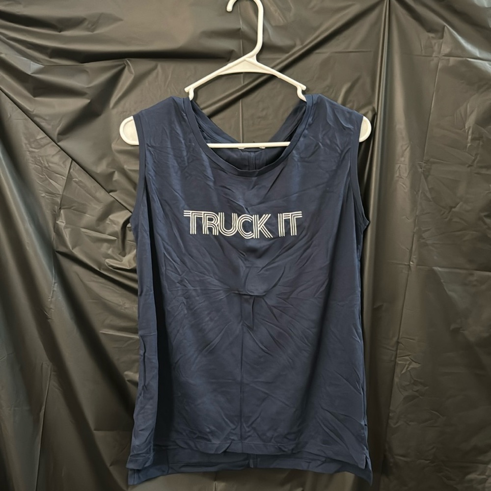 Blue Sleeveless Muscle Tank “Truck It”